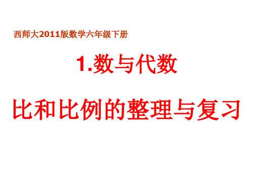 六年级下册数学课件-比和比例 西南师大版