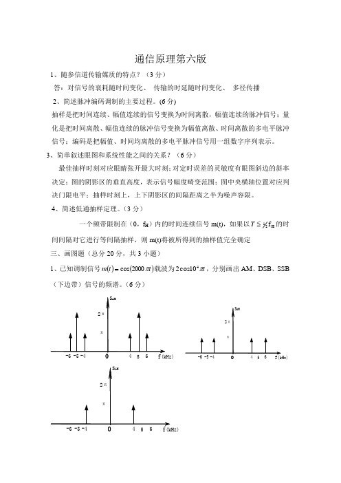 樊昌信通信原理试题分解