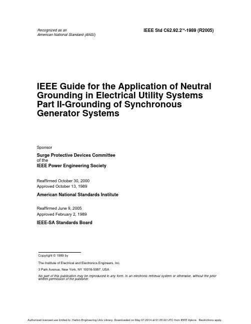 IEEE STD C62.92.2