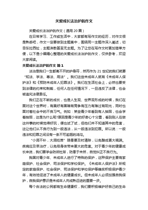 关爱成长法治护航作文