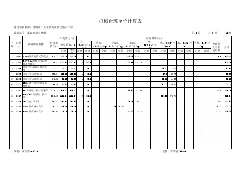 07_11)机械台班单价计算表