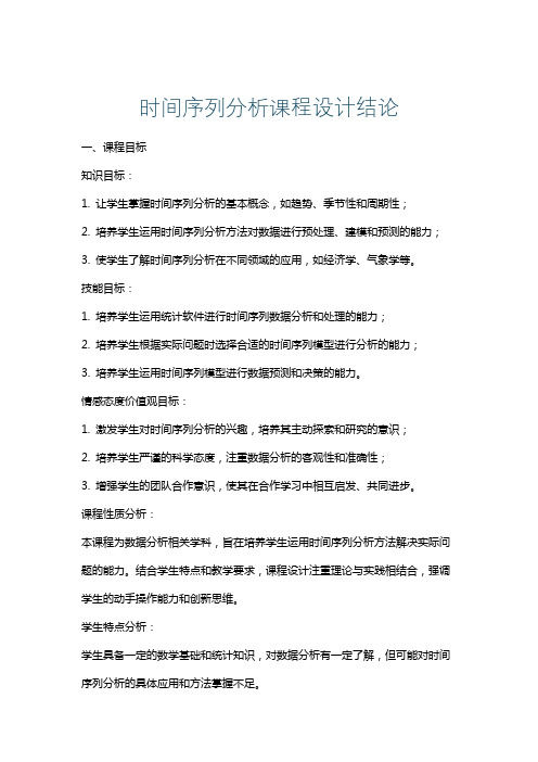 时间序列分析课程设计结论