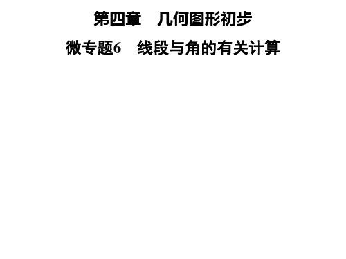 人教版七年级数学上册课件：第4章 微专题6 线段与角的有关计算(共21张PPT)