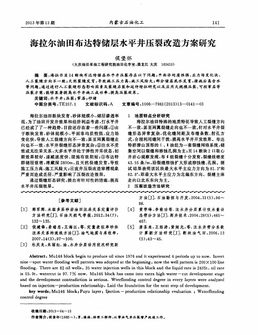 海拉尔油田布达特储层水平井压裂改造方案研究