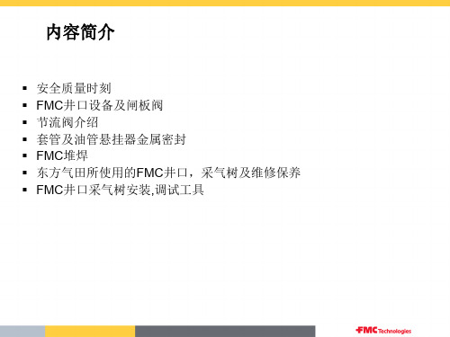 FMC井口采气树采油树技术交流专题培训课件