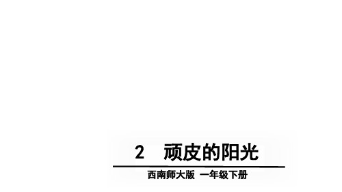 西南师大版一年级语文下册《二单元  3 顽皮的阳光》课件_15