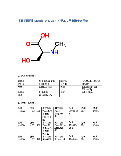 2480-26-4 N-甲基-L-丝氨酸_MedBio