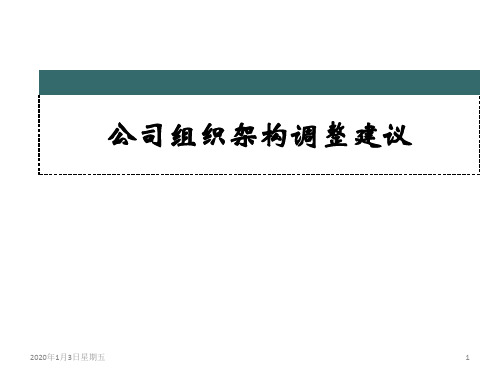 某公司组织架构调整建议ppt课件