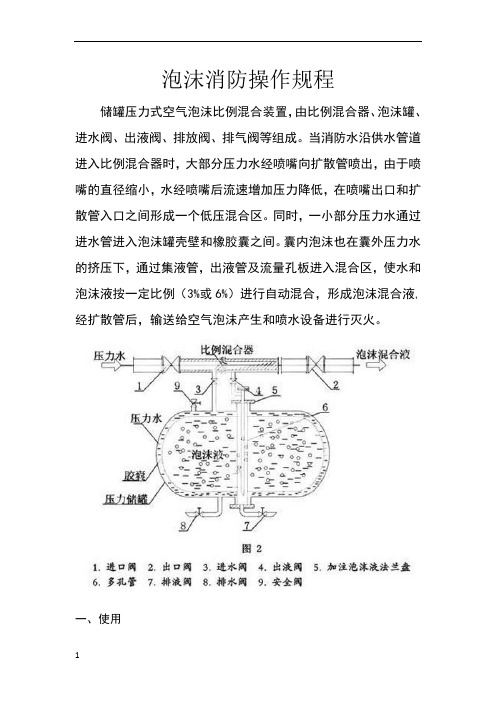 消防泡沫罐操作规程