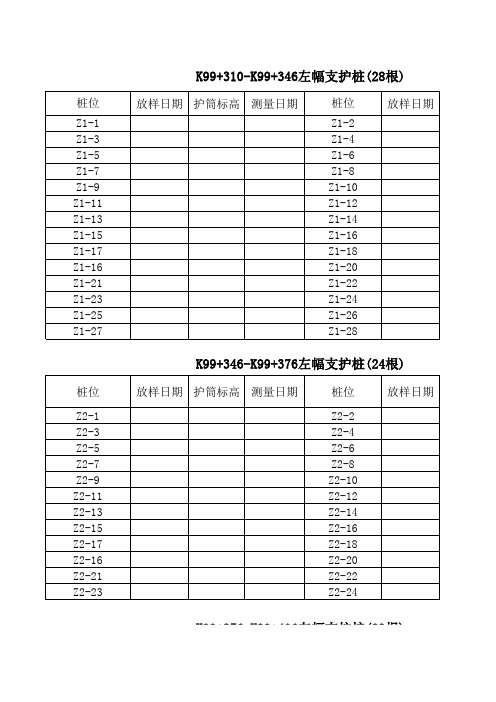 支护桩台账