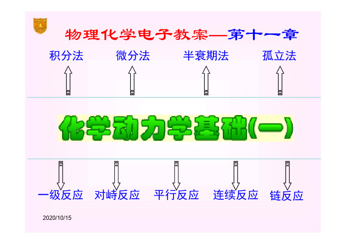 物理化学11章 化学动力学基础(一)