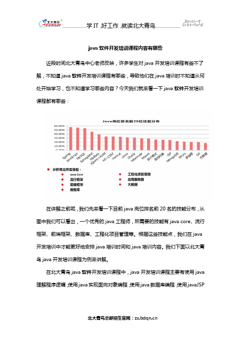 java软件开发培训课程内容有哪些