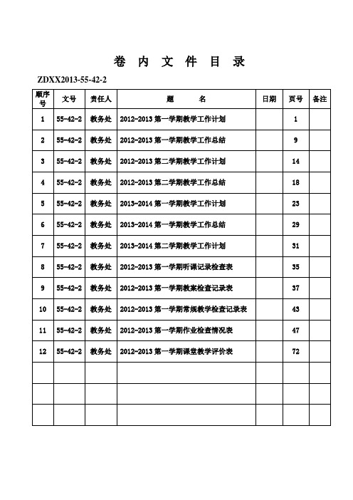 卷内文件目录42-2