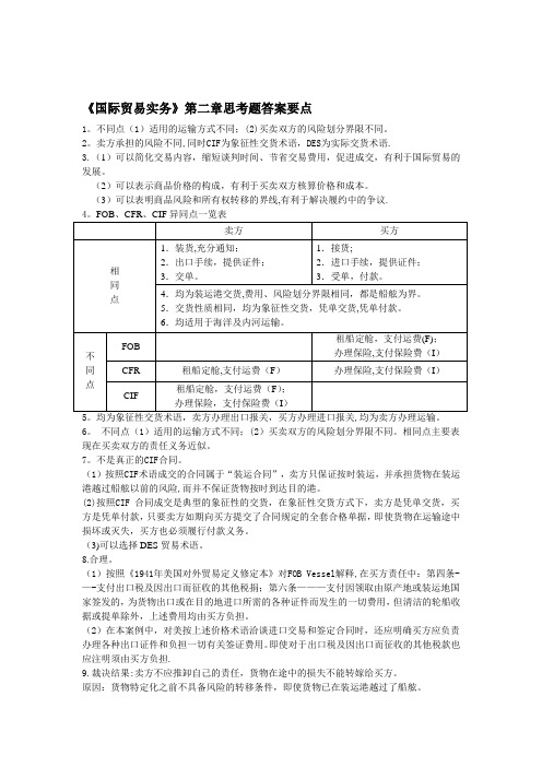 09163国际贸易实务习题答案