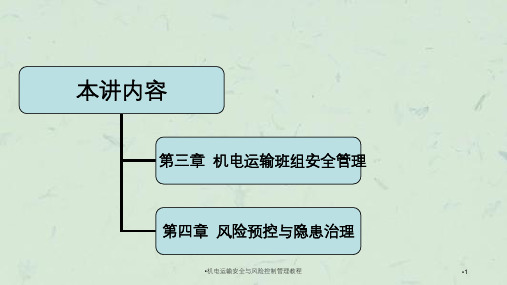 机电运输安全与风险控制管理教程课件