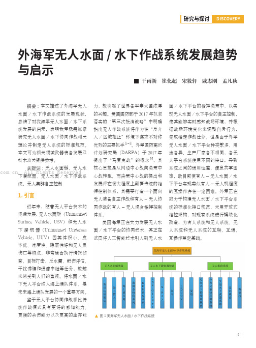 外海军无人水面  水下作战系统发展趋势与启示