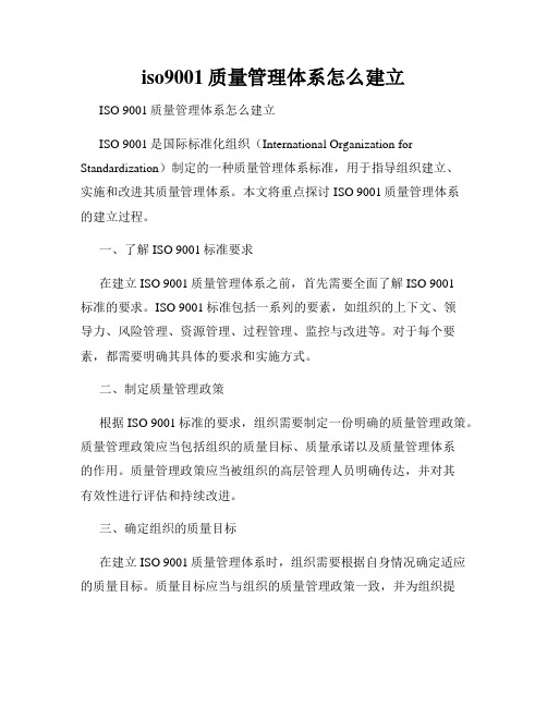 iso9001质量管理体系怎么建立