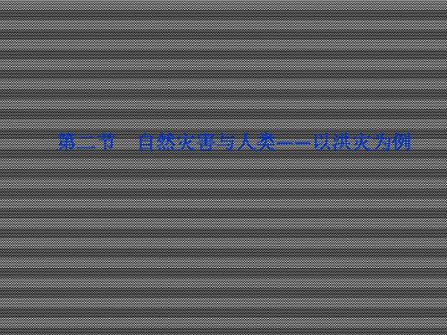 2013年地理鲁教版必修1精品课件第四单元第二节自然灾害与人类——以洪灾为例