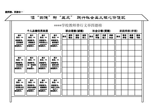 善行义举四德榜(教师榜)