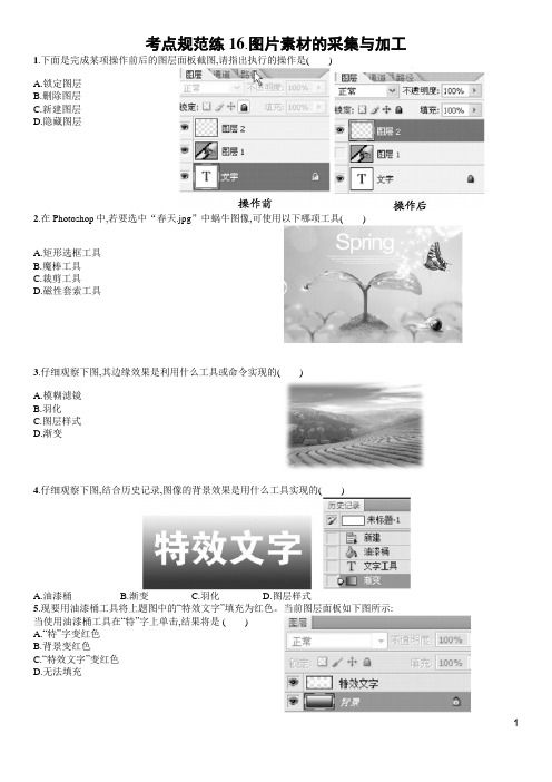 考点规范练16-图片素材的采集与加工-修改