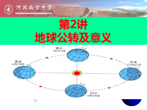 人教版必修一1.3.3地球的运动--公转(共19张PPT)