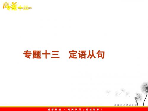 13定语从句