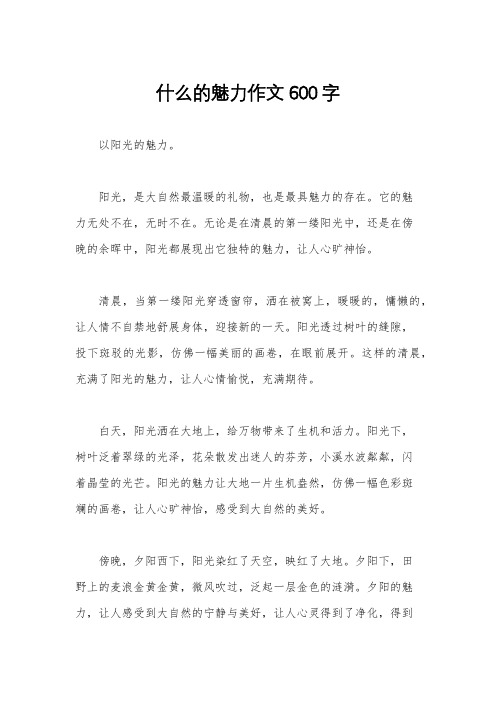 什么的魅力作文600字