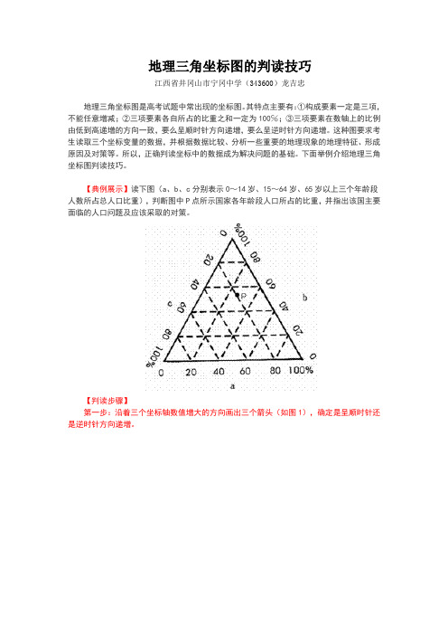 地理三角坐标图的判读技巧