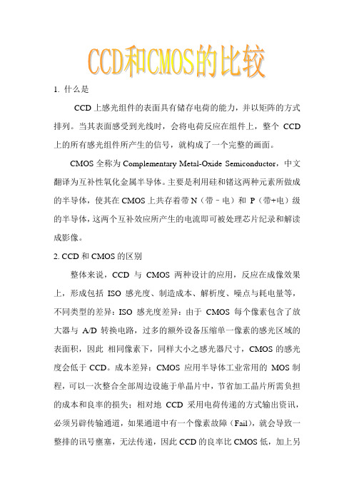 CCD和CMOS的区别