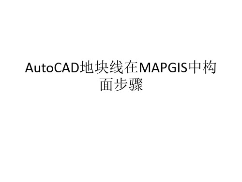 mapGIS软件将CAD线段转换为闭合多段线图文教程