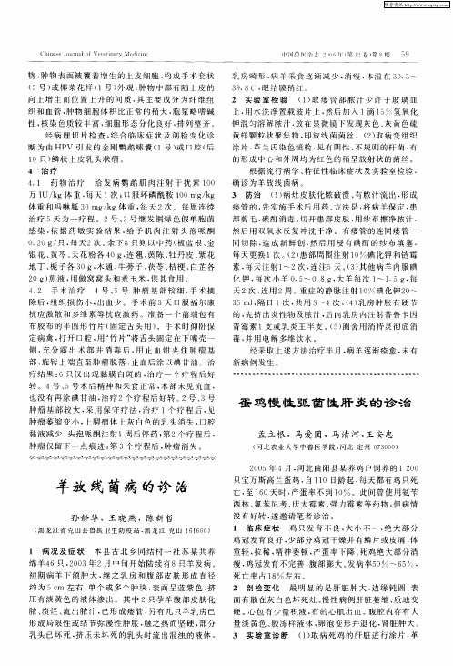 蛋鸡慢性弧菌性肝炎的诊治