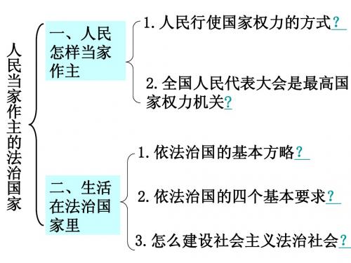 人民当家做主的法治国家