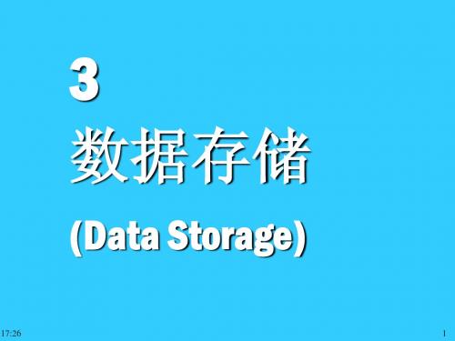 计算机导论PPT第三章_数据存储