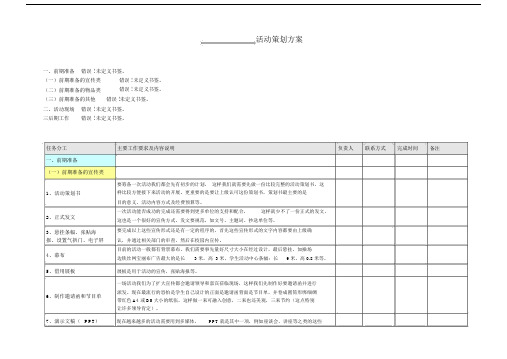 活动策划执行表格.doc