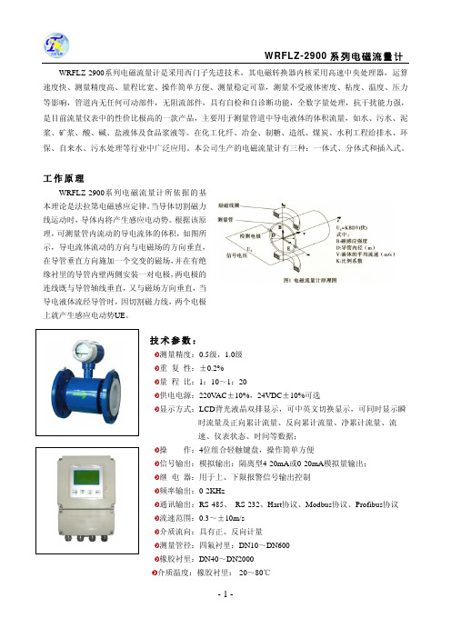 WRFLZ-2900电磁流量计(4P)