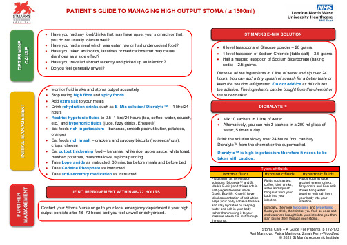 Stoma Care – A Guide For Patients说明书