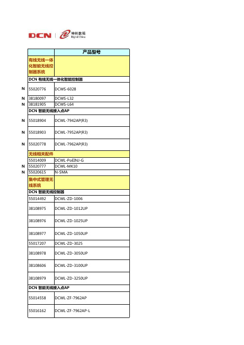 神州数码DCN全线产品及参数