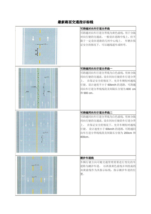 最新路面交通指示标线