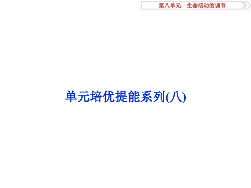 高考生物大一轮复习 第八单元 生命活动的调节单元培优提能系列课件