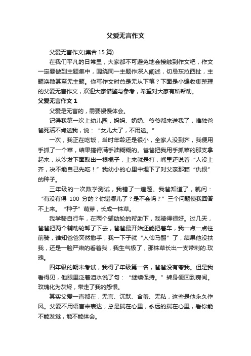 父爱无言作文