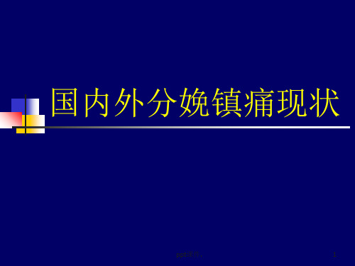 国内外分娩镇痛现状概述ppt课件