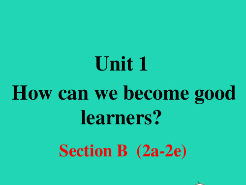 九年级英语全册 Unit 1Unit1 SectionB(2a-2e)课件