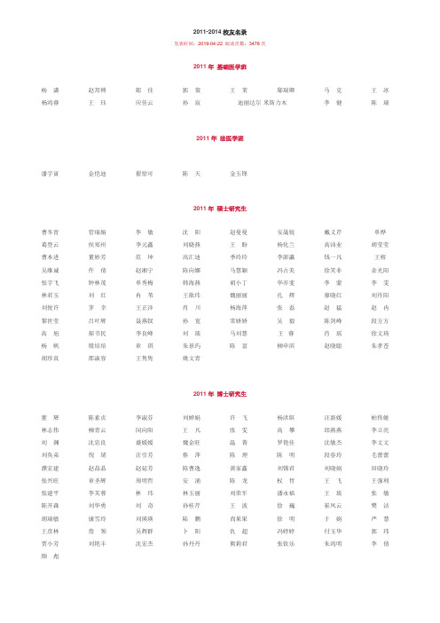 复旦大学校友名录