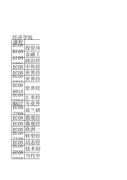 复旦大学研究生课程表