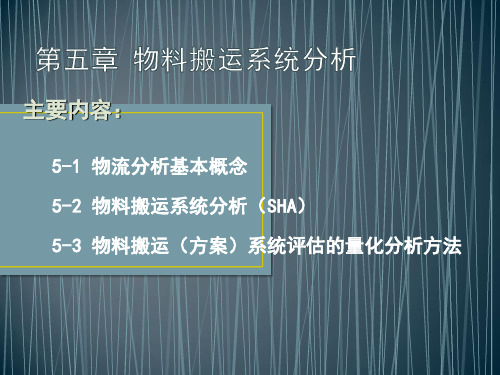 第六章  (SHA)物料搬运系统分析