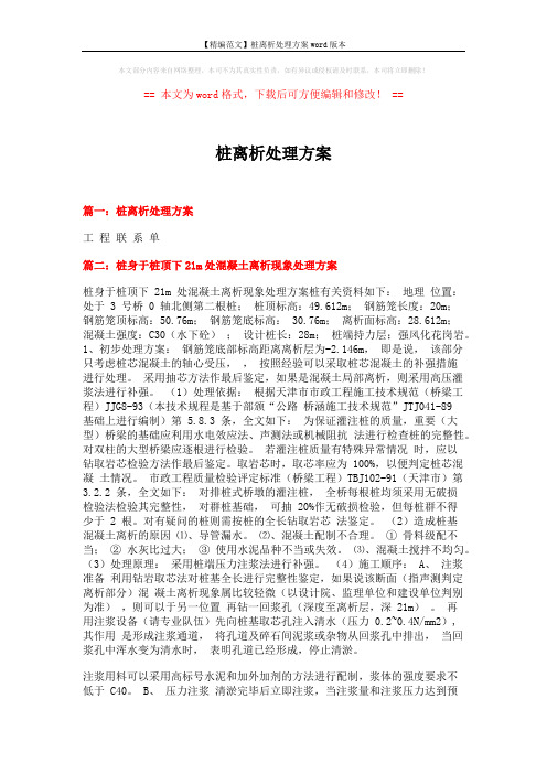 【精编范文】桩离析处理方案word版本 (6页)