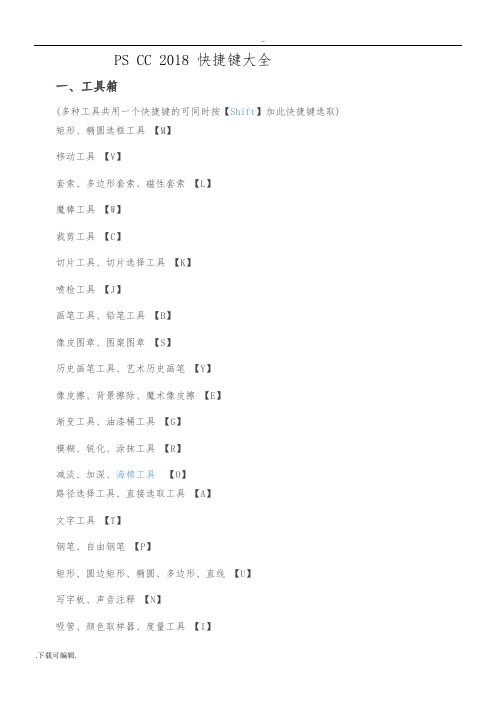 PS_CC_2018_快捷键大全