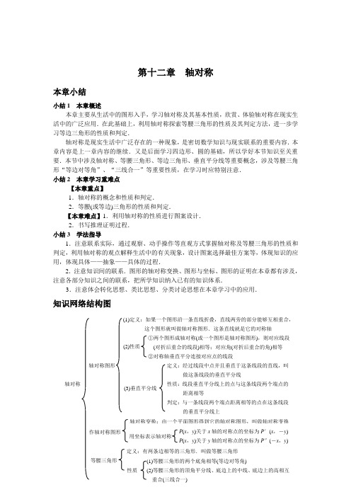 2012年3月中考数学一轮复习精品讲义(含2011中考真题)第十二章轴对称