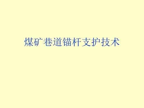 煤矿巷道锚杆支护技术PPT课件