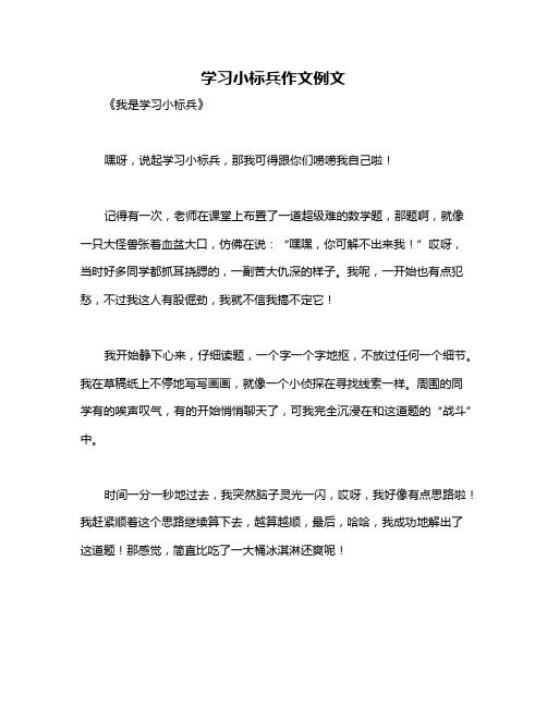 学习小标兵作文例文